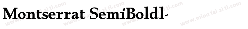 Montserrat SemiBoldl字体转换